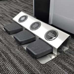 Three-button foot pedal control system